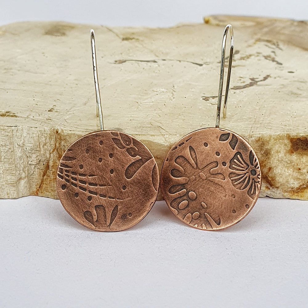 Earrings copper