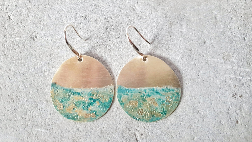 
            
                Load image into Gallery viewer, Beach Pebble Earrings - Moroccan
            
        