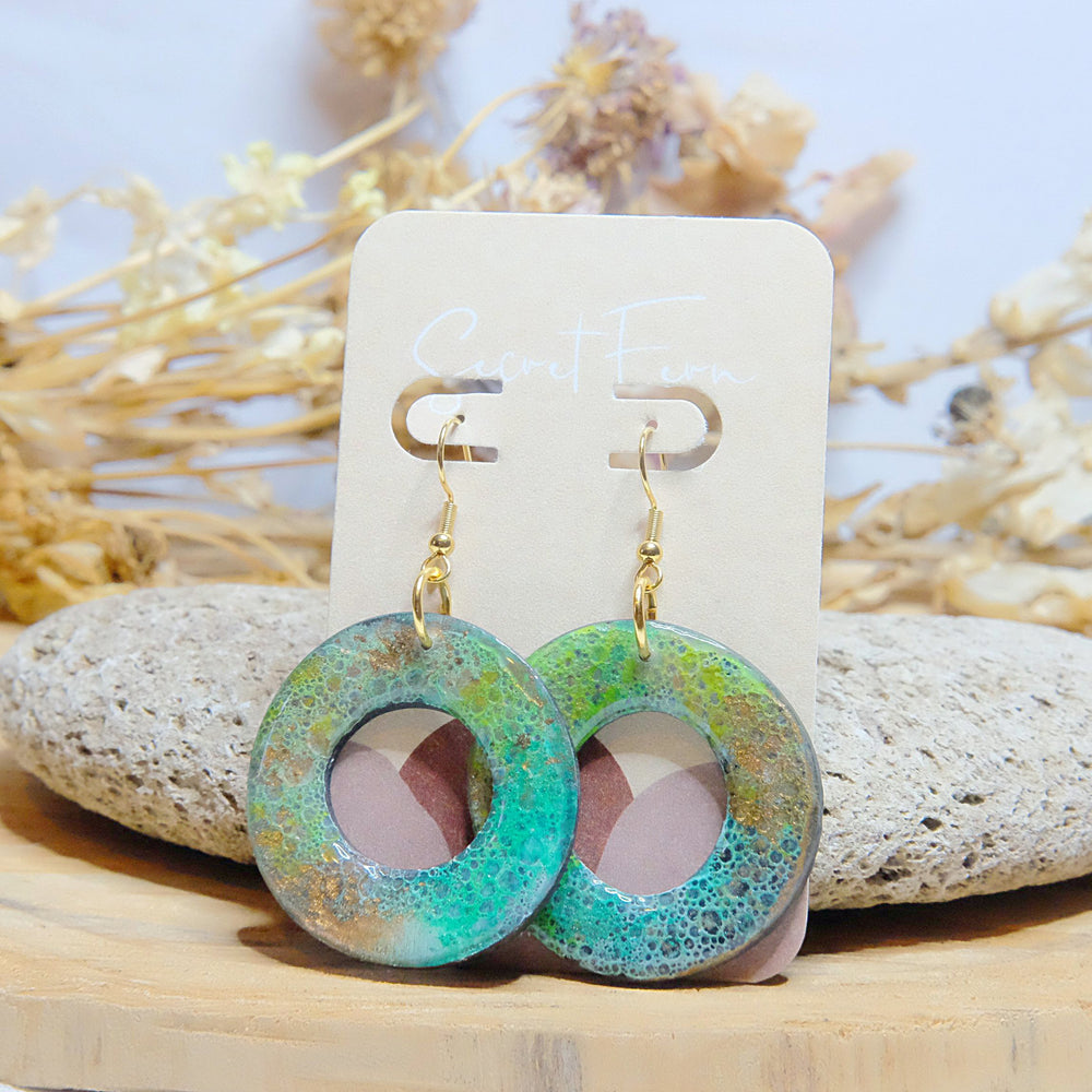 Moss Donut earrings