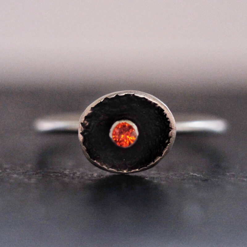 Orb ring - Bright orange - SOLD