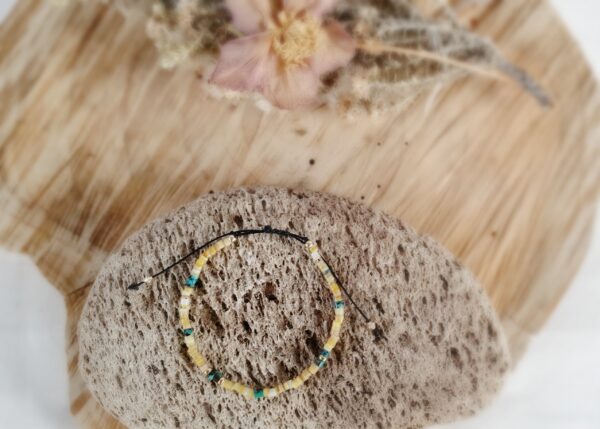 Turquoise & Seashell Bracelet - Sunflower Bliss - Image 2