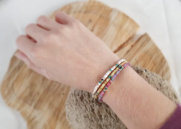 Turquoise & Seashell Bracelet - Sunflower Bliss - Image 3