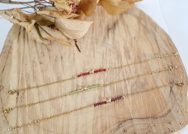 Gemstone bracelet with a Swarovski crystal star