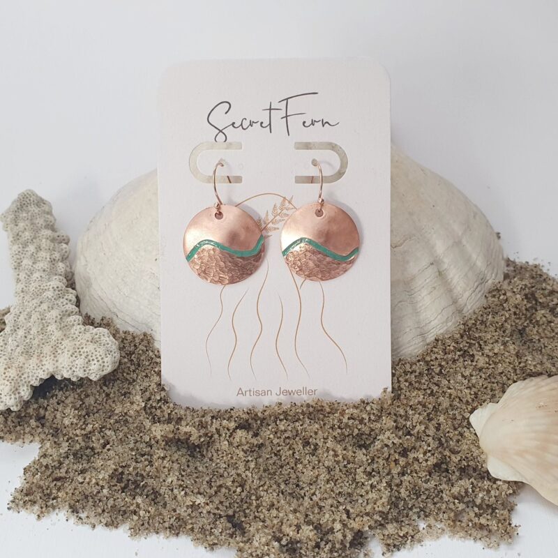 Del Mar Copper Domed Earrings