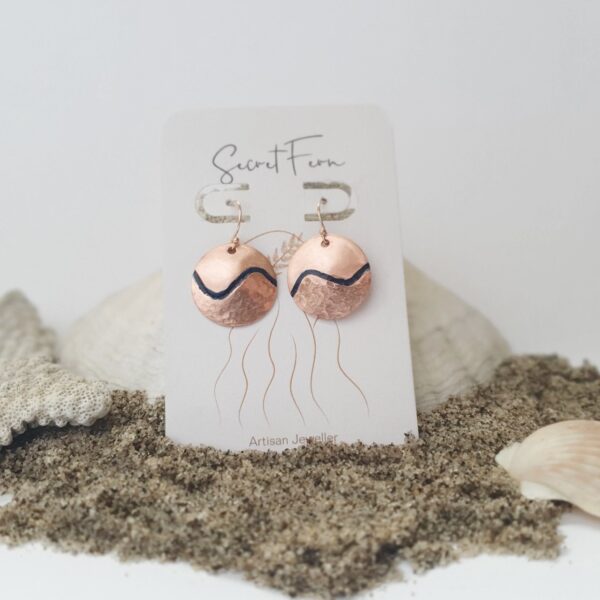 Del Mar Copper Domed Earrings - Image 2