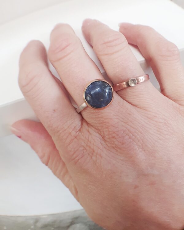 Raw Blue Sapphire Ring - Image 3