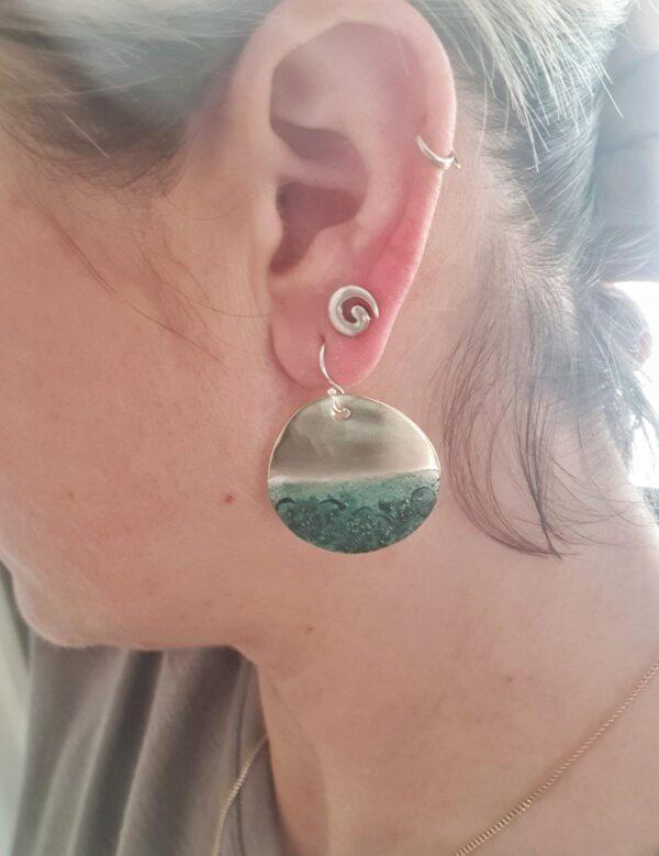 Beach Pebble Earrings - Kaikoura - Image 4