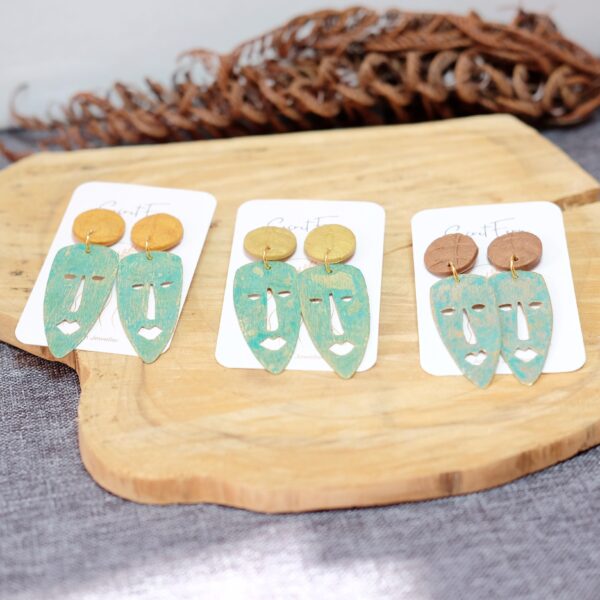 African Mask Earrings - Image 5