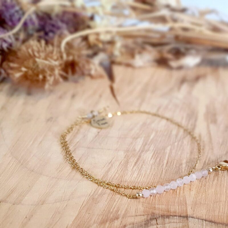 Double Wrap Gemstone Bracelet