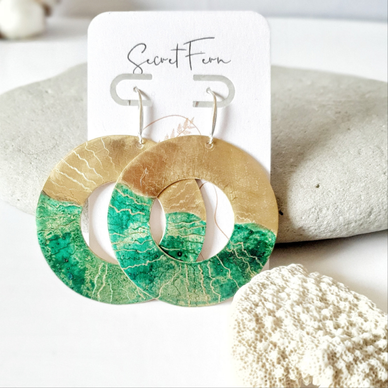 Mermaid Hoop Earrings - Turquoise