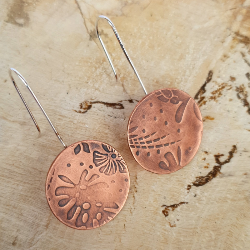 Earrings copper