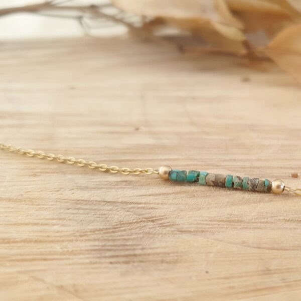 Heishi Turquoise Gemstone Bracelet - Image 2