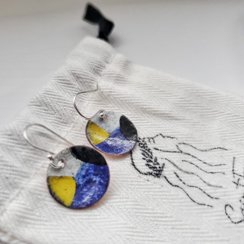 Color Block Discs Earrings