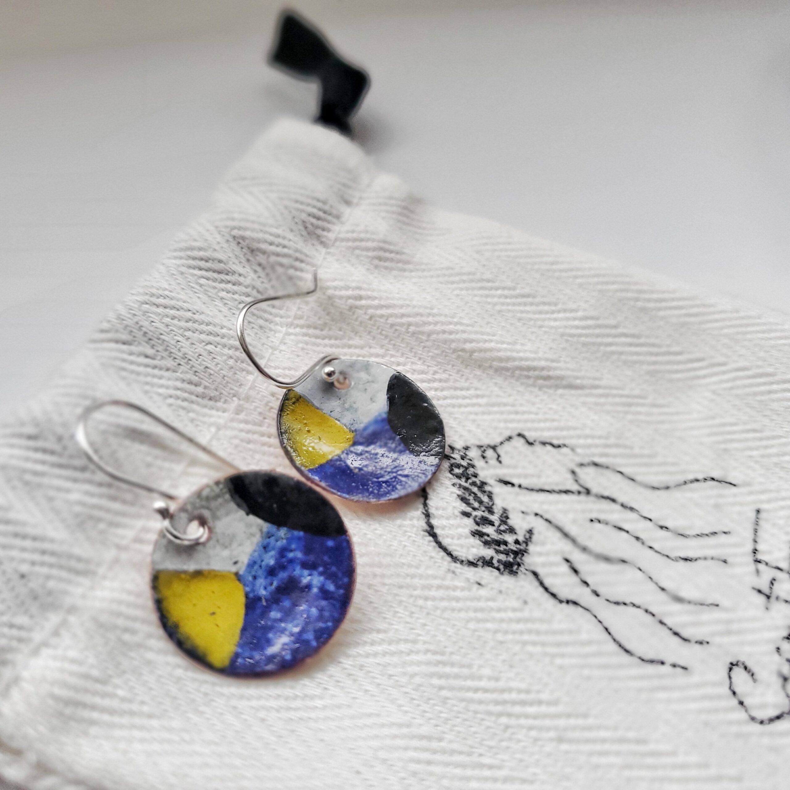 Color Block Discs Earrings