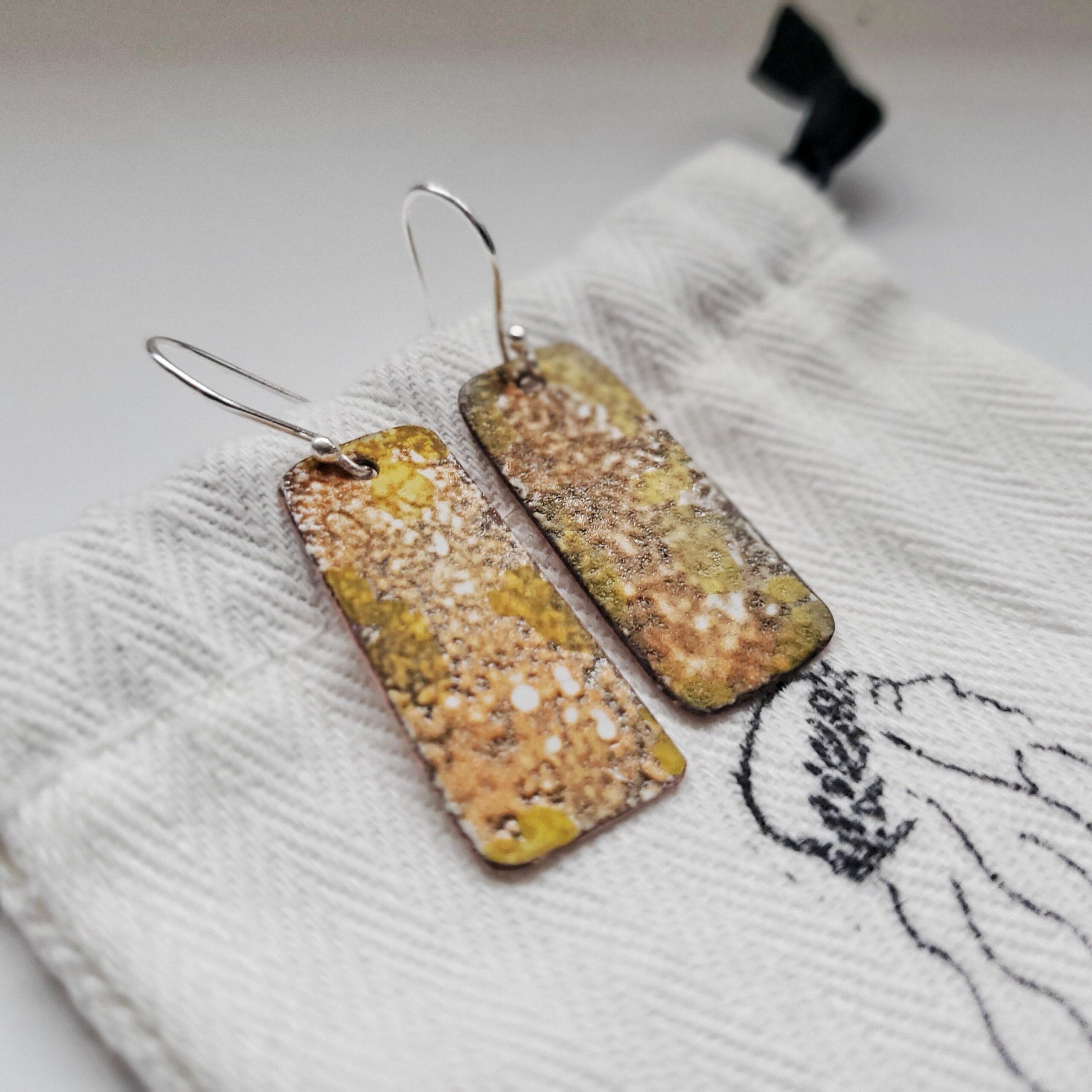 Seafoam & Rust Drop Earrings Copy - Image 2