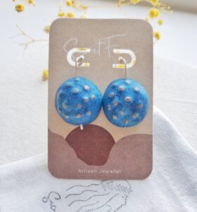 Primitive earrings - Blue